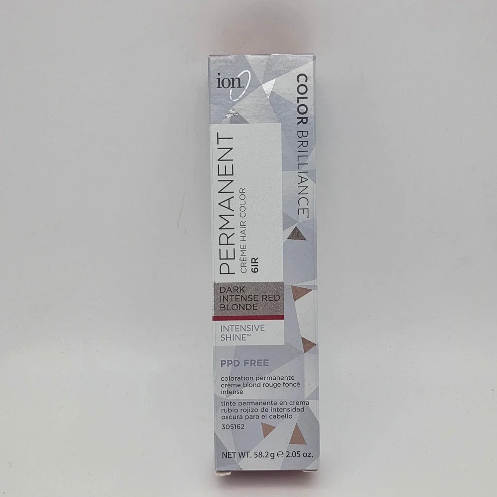 Ion Permanent Hair Color 6IR 2.05oz Dark Intense Red Blonde Color Brilliance Dye